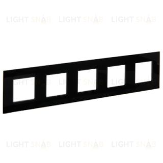 Рамка пятерная IEK Skandy черное стекло SK-M52-G-K02 SK-M52-G-K02