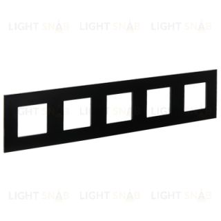 Рамка пятерная IEK Skandy черный металл SK-M52-M-K02 SK-M52-M-K02