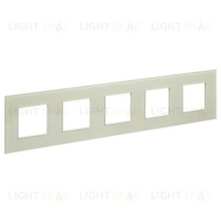 Рамка 5-местная IEK Skandy бежевое стекло SK-M52-G-K10 SK-M52-G-K10