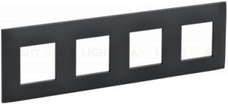 Рамка четверная IEK Skandy графит SK-M42-K53 SK-M42-K53