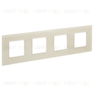 Рамка 4-местная IEK Skandy бежевое стекло SK-M42-G-K10 SK-M42-G-K10