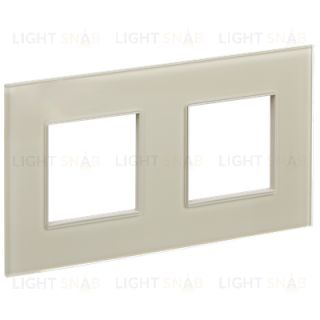 Рамка 2-местная IEK Skandy бежевое стекло SK-M22-G-K10 SK-M22-G-K10