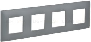 Рамка четверная IEK Skandy серый SK-M42-K03 SK-M42-K03