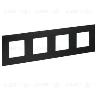 Рамка четверная IEK Skandy черный металл SK-M42-M-K02 SK-M42-M-K02