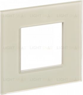 Рамка 1-местная IEK Skandy бежевое стекло SK-M12-G-K10 SK-M12-G-K10