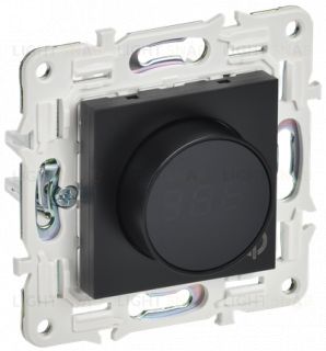 Термостат электронный с датчиком 2,4 м для теплых полов 16А, 3500Вт IEK Skandy черный SK-RT11-K02 SK-RT11-K02