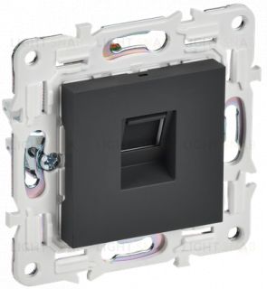 Розетка интернет одинарная RJ45 кат.6 IEK Skandy графит SK-K10-2-K53 SK-K10-2-K53