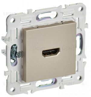 HDMI розетка одинарная тип А IEK Skandy, шампань SK-H10-K37 SK-H10-K37