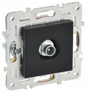 Розетка TV проходная IEK Skandy, черный SK-A10-P-K02 SK-A10-P-K02