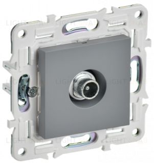 Розетка TV проходная IEK Skandy, серый SK-A10-P-K03 SK-A10-P-K03