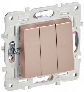 Выключатель 3-клавишный 10А IEK Skandy песочный SK-V30-0-10-K98 SK-V30-0-10-K98