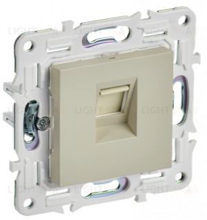 Розетка компьютерная RJ45 кат.6 бежевый IEK Skandy SK-K10-2-K10 SK-K10-2-K10