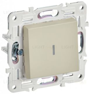 Выключатель 1-клавишный с индикацией 10А IEK Skandy бежевый SK-V10-1-10-K10 SK-V10-1-10-K10