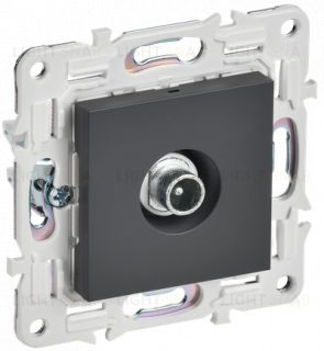 Розетка TV проходная IEK Skandy титан SK-A10-P-K48 SK-A10-P-K48