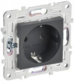 Розетка с заземлением 16А IEK Skandy титан SK-R11-16-K48 SK-R11-16-K48