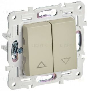 Выключатель 2-клавишный самовозвратный управления жалюзи IEK Skandy, бежевый SK-V15-0-10-K10 SK-V15-0-10-K10