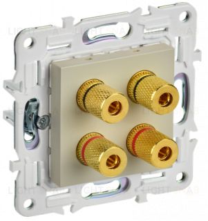 Акустическая розетка 4-местная IEK Skandy, бежевый SK-S40-K10 SK-S40-K10
