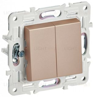 Выключатель 2-клавишный 10А IEK Skandy песочный SK-V20-0-10-K98 SK-V20-0-10-K98