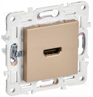 HDMI розетка одинарная тип А IEK Skandy, песочный SK-H10-K98 SK-H10-K98