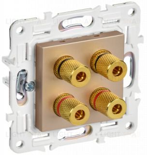 Акустическая розетка 4-местная IEK Skandy, песочный SK-S40-K98 SK-S40-K98