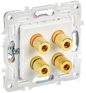 Акустическая розетка 4-местная IEK Skandy, арктический белый SK-S40-K01 SK-S40-K01