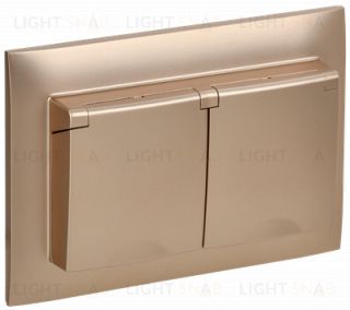 Розетка 2-местная и крышкой 16А в сборе IP44 IEK Skandy песочный SK-R26-16-44-K98-F SK-R26-16-44-K98-F