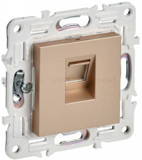 Розетка компьютерная RJ45 кат.5E IEK Skandy песочный SK-K10-1-K98 SK-K10-1-K98