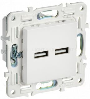 Розетка USB двойная A+A 3,1А IEK Skandy арктический белый SK-U21-D31-K01 SK-U21-D31-K01