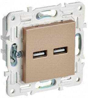 Розетка двойная USB A+A 3,1А IEK Skandy песочный SK-U21-D31-K98 SK-U21-D31-K98