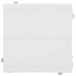 Выключатель трехклавишный Rikett 10A/250В белый матовый 32088+35661 MW 32088 + 35661 MW