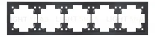 Рамка пятерная Rikett Classic черный матовый 35950 MB 35950 MB
