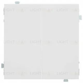 Двухклавишный кнопочный выключатель Rikett 10A/250В белый матовый 32156+35611 MW 32156 + 35611 MW