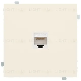 Розетка компьютерная одинарная Rikett 6 кат, RJ 45, UTP, кремовый матовый 32976+147401 BK+35441 MC 32976 + 147401 BK + 35441 MC