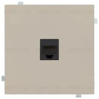 Розетка компьютерная одинарная Rikett 6 кат, RJ 45, UTP, латте 32976+147401 BK+35441 LT 32976 + 147401 BK + 35441 LT