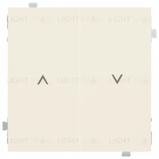 Выключатель управления жалюзи с блокировкой от одновременных команд Rikett 10A/250В, кремовый матовый 32281+35613 MС 32281 + 35613 MС