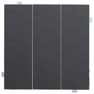 Выключатель трехклавишный Rikett 10A/250В черный матовый 32088+35661 MB 32088 + 35661 MB