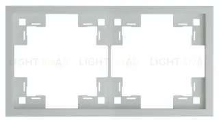 Рамка двойная Rikett Standart серебро 35820 SV 35820 SV