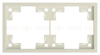 Рамка двойная Rikett Standart кремовый матовый 35820 MC 35820 MC