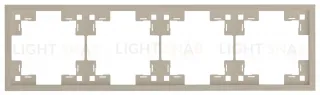 Рамка четверная Rikett Standart латте 35840 LT 35840 LT
