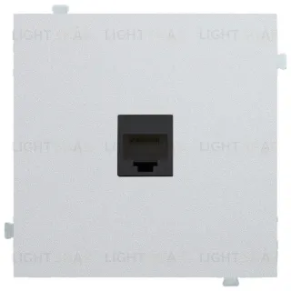 Розетка компьютерная одинарная Rikett 6 кат, RJ 45, UTP, серебро 32976+147401 BK+35441 SV 32976 + 147401 BK + 35441 SV