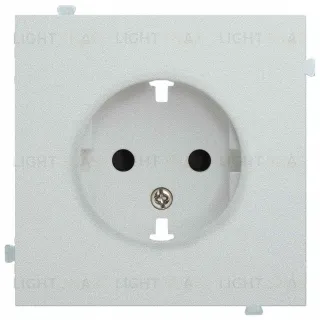 Розетка с заземлением с защитными шторками Rikett 16A/250В, винтовой зажим, серебро 32131+35632 SV 32131 + 35632 SV