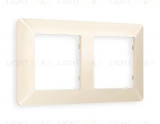 Рамка двойная Ambrella Volt Line бежевый глянец AF110302 AF110302