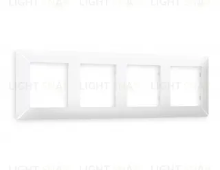 Рамка четверная Ambrella Volt Line белый глянец AF110104 AF110104