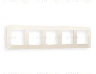 Рамка пятерная Ambrella Volt Line бежевый матовый AF110335 AF110335