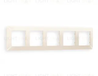 Рамка пятерная Ambrella Volt Line бежевый глянец AF110305 AF110305