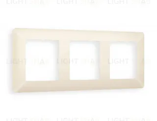 Рамка тройная Ambrella Volt Line бежевый матовый AF110333 AF110333