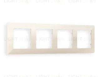 Рамка четверная Ambrella Volt Line бежевый матовый AF110334 AF110334