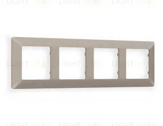 Рамка четверная Ambrella Volt Line серо-бежевый матовый AF110364 AF110364