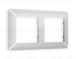 Рамка двойная Ambrella Volt Line серебро глянец AF110402 AF110402