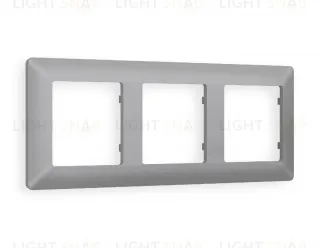 Рамка тройная Ambrella Volt Line сталь матовый AF110503 AF110503